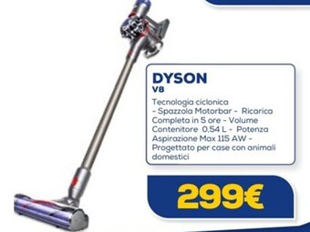 Euronics DYSON V8 offerta