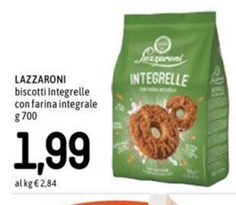 Famila LAZZARONI biscotti Integrelle con farina integrale g 700 offerta