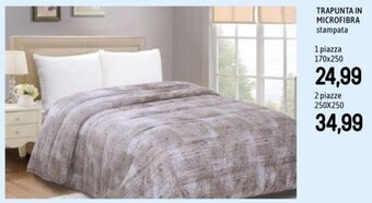 Famila TRAPUNTA IN MICROFIBRA stampata  1 piazza 170x250 offerta