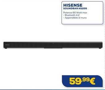 Euronics HISENSE SOUNDBAR HS205 offerta