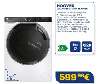 Euronics HOOVER LAVATRICE H7W449AMBC offerta