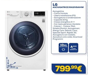 Euronics LG ASCIUGATRICE RH10V9AV4W offerta
