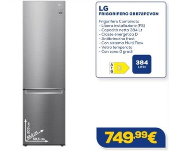 Euronics LG FRIGORIFERO GBB72PZVGN offerta