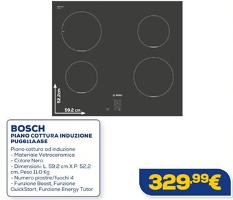 Euronics BOSCH PIANO COTTURA INDUZIONE PUG611AA5E offerta