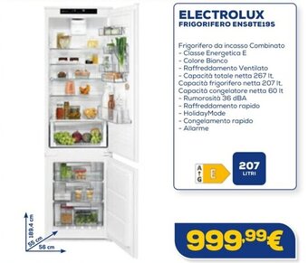 Euronics ELECTROLUX FRIGORIFERO ENS8TE19S offerta