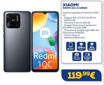 Euronics XIAOMI REDMI 10C 4+128GB offerta