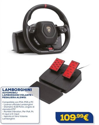 LAMBORGHINI AUTOMOBILI LAMBORGHINI VOLANTE + PEDALIERA ALSW01