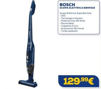 Euronics BOSCH SCOPA ELETTRICA BBHF216 offerta