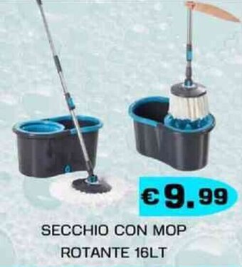 SECCHIO CON MOP ROTANTE 16LT