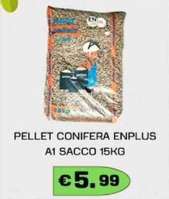 MEGA PELLET CONIFERA ENPLUS A1 SACCO 15KG offerta