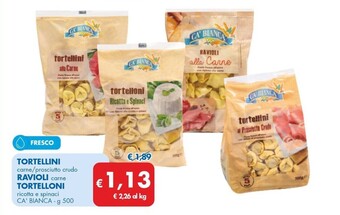 MD Discount Ca' bianca tortellini/ravioli/tortelloni offerta