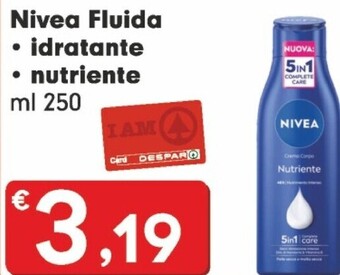 Despar Nivea fluida idratante/nutriente offerta