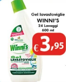 Bernava Gel lavastoviglie WINNI'S 24 Lavaggi 600 ml offerta