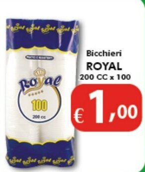 Bernava Bicchieri ROYAL 200 CC x 100 offerta