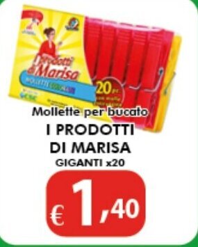 Bernava Mollette per bucato I PRODOTTI DI MARISA GIGANTI x20 offerta