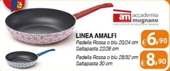 LINEA AMALFI Padella Rossa o blu 20/24 cm Saltapasta 22/26 cm