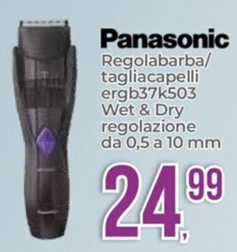 Portobello Panasonic Regolabarba/ tagliacapelli ergb37k503 Wet & Dry regolazione da 0,5 a 10 mm offerta