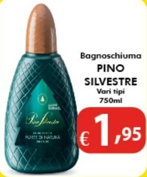 Bernava Bagnoschiuma PINO SILVESTRE Vari tipi 750ml offerta