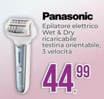 Portobello Panasonic Epilatore elettrico Wet & Dry ricaricabile testina orientabile, 3 velocità offerta