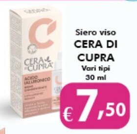 Bernava Siero viso CERA DI CUPRA Vari tipi 30 ml offerta