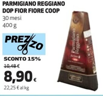 Coop PARMIGIANO REGGIANO DOP FIOR FIORE COOP 30 mesi 400 g offerta