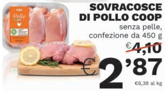 Coop SOVRACOSCE DI POLLO COOP senza pelle, confezione da 450 g offerta