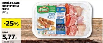 Coop BONTÀ FILZATE CON PEPERONI FILENI 480 g offerta