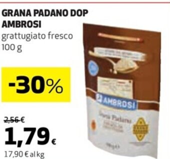Coop GRANA PADANO DOP AMBROSI grattugiato fresco 100 g offerta