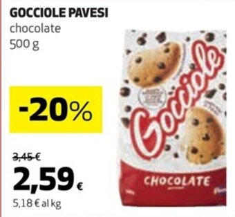 Coop GOCCIOLE PAVESI chocolate 500 g offerta