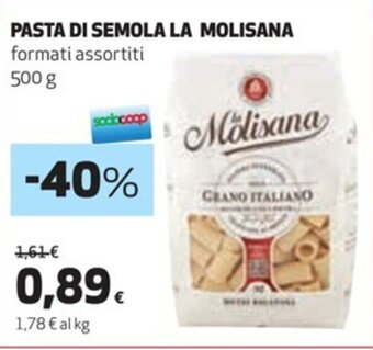 Coop PASTA DI SEMOLA LA MOLISANA formati assortiti 500 g offerta