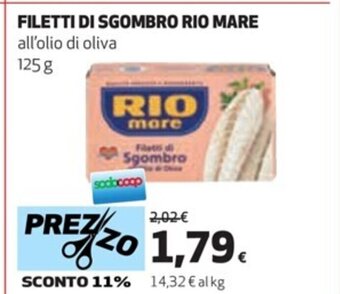 Coop FILETTI DI SGOMBRO RIO MARE all'olio di oliva 125 g offerta