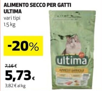 Coop ALIMENTO SECCO PER GATTI ULTIMA vari tipi 1,5 kg offerta