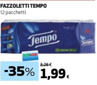 Coop FAZZOLETTI TEMPO 12 pacchetti offerta