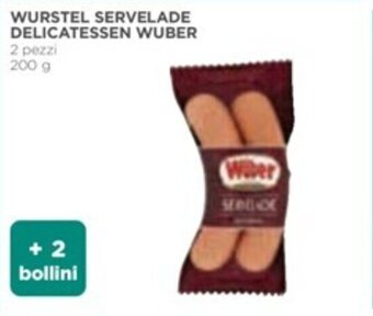 Coop WURSTEL SERVELADE DELICATESSEN WUBER 2 pezzi 200 g offerta
