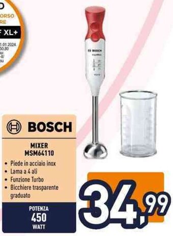 Unieuro BOSCH MIXER MSM64110 offerta