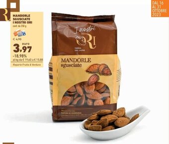 Conad MANDORLE SGUSCIATE I NOSTRI ORI conf. da 250 g offerta