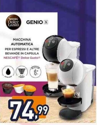 Unieuro MACCHINA AUTOMATICA PER ESPRESSI E ALTRE BEVANDE IN CAPSULA NESCAFÉ Dolce Gusto offerta