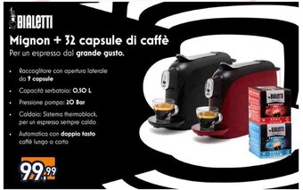 Unieuro BIALETTI Mignon +32 capsule di caffè offerta