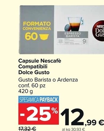 Carrefour Market Nescafé capsule compatibili dolce gusto offerta