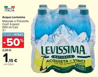 Carrefour Market Levissima acqua offerta
