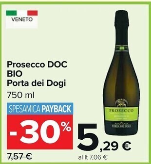 Carrefour Market Porta dei dogi prosecco doc bio offerta