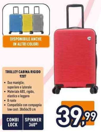 Unieuro TROLLEY CABINA RIGIDO 9207 offerta