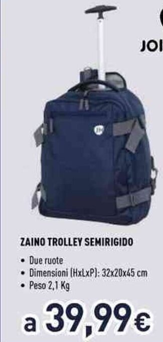 Unieuro ZAINO TROLLEY SEMIRIGIDO offerta