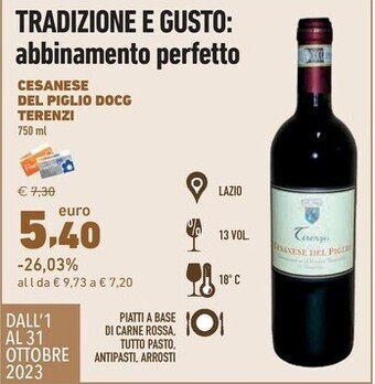 Conad Terenzi - cesanese del piglio docg offerta