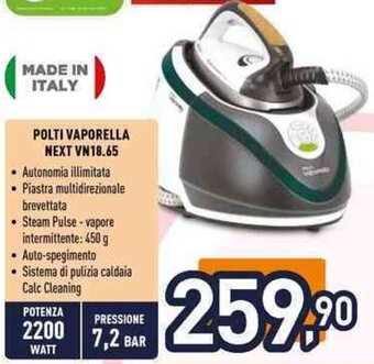 Unieuro POLTI VAPORELLA NEXT VN18.65 offerta