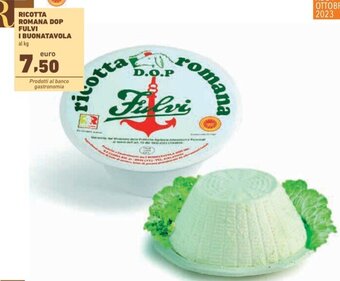 Conad RICOTTA ROMANA DOP FULVI I BUONATAVOLA offerta