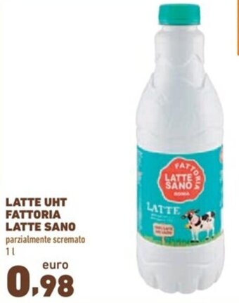 Conad LATTE UHT FATTORIA LATTE SANO parzialmente scremato 1 L offerta