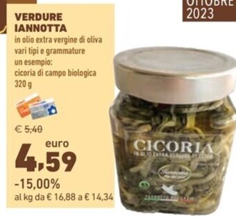Conad VERDURE IANNOTTA in olio extra vergine di oliva 320 G offerta