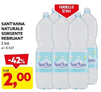 DPiù SANT'ANNA NATURALE SORGENTE REBRUANT 2 Lx6 offerta
