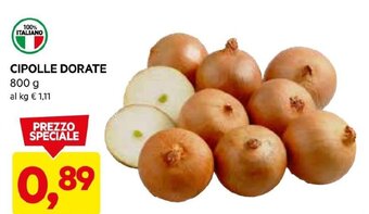 DPiù CIPOLLE DORATE 800 G offerta